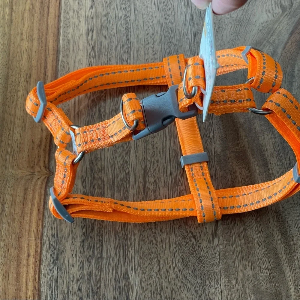 NWT Good2Go Orange Reflective Dog sz S‎ Harness Gray Ajustable Buckle
